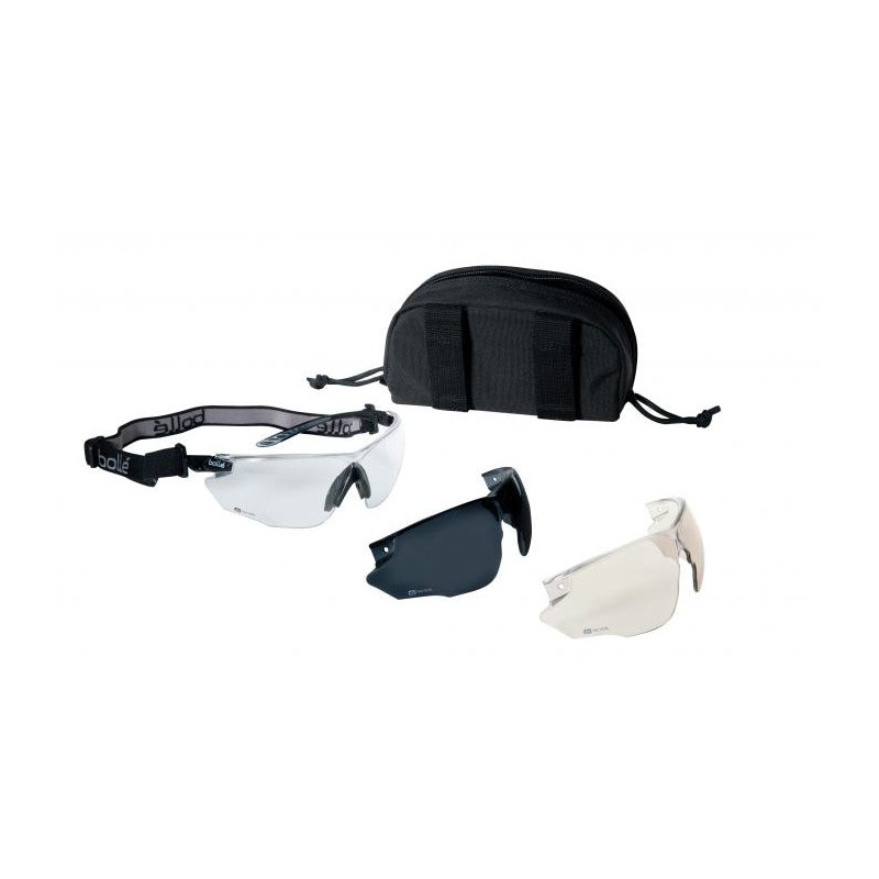 Lunettes Bollé combat noir ecran incolore ESP