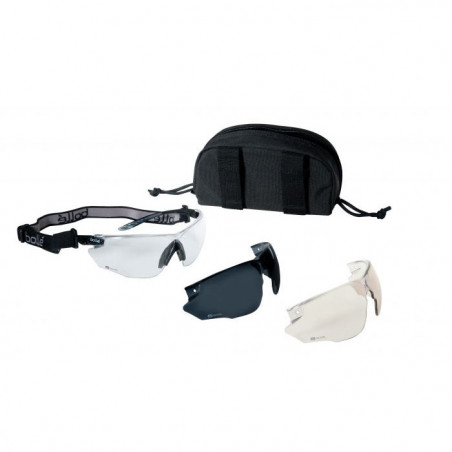 Lunettes Bollé combat noir ecran incolore ESP