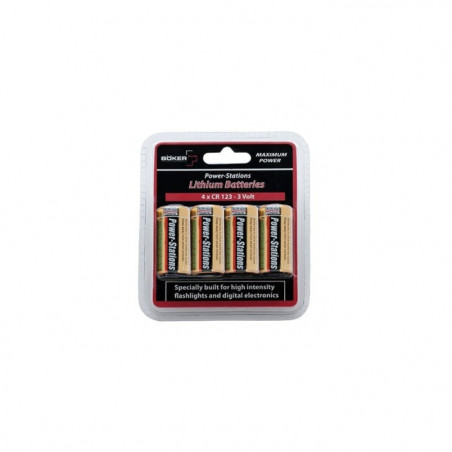 Lot de 4 Piles Boker Plus CR123