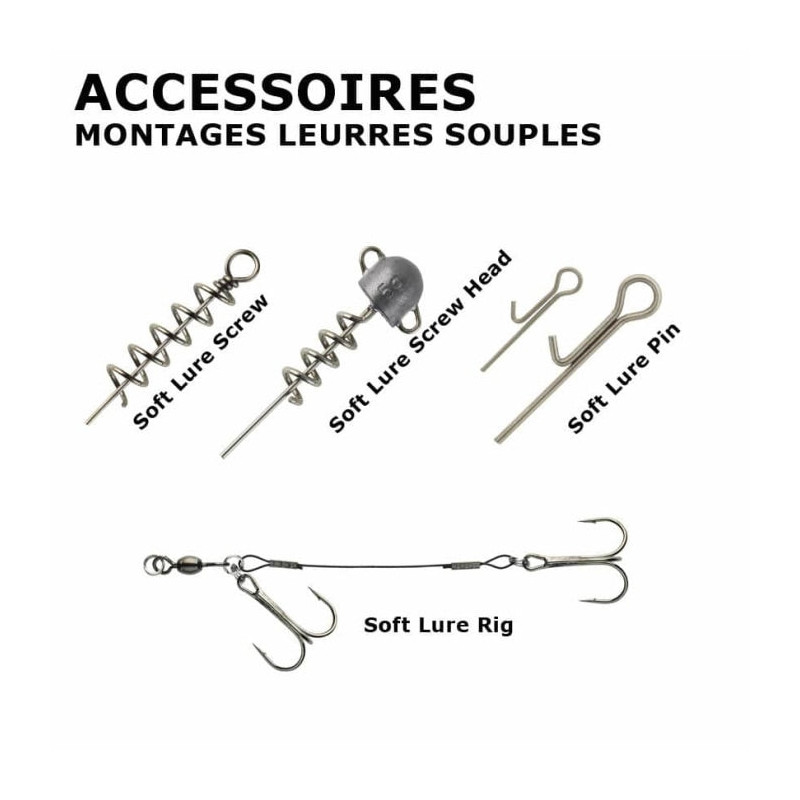Fixe leurre ressort Sakura Soft Lure Crew - Par 5