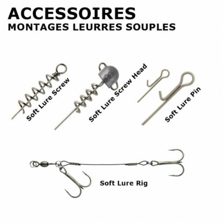 Fixe leurre ressort Sakura Soft Lure Crew - Par 5