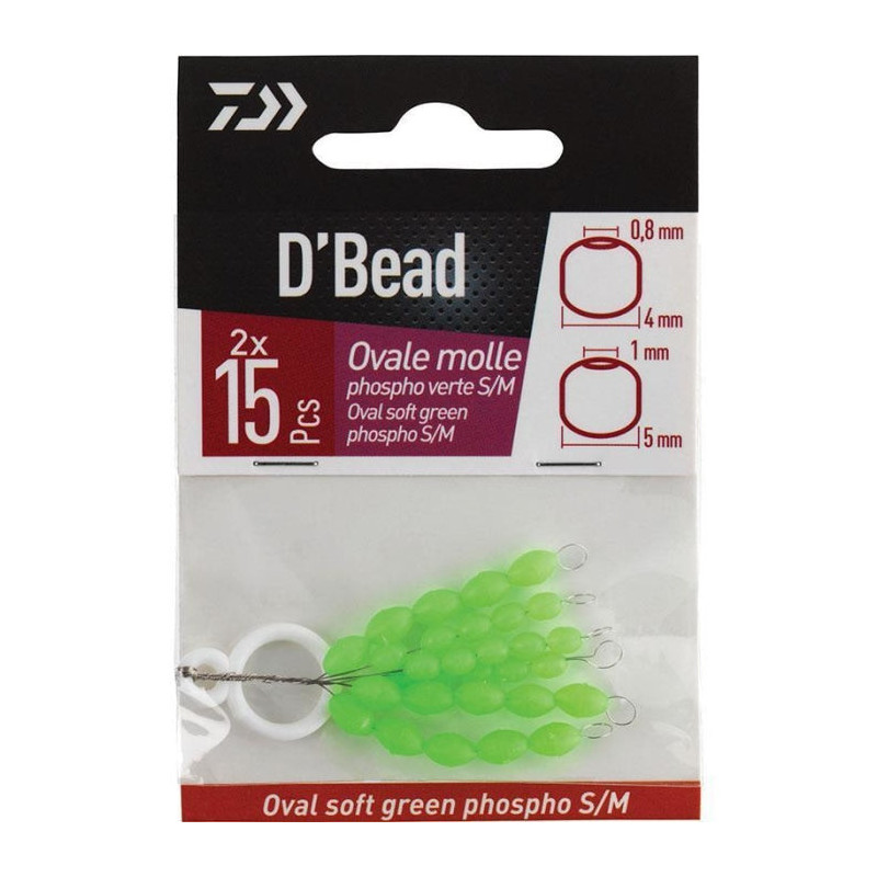 Kit De Perles Molles Daiwa D'Bead Ovales ou rondes