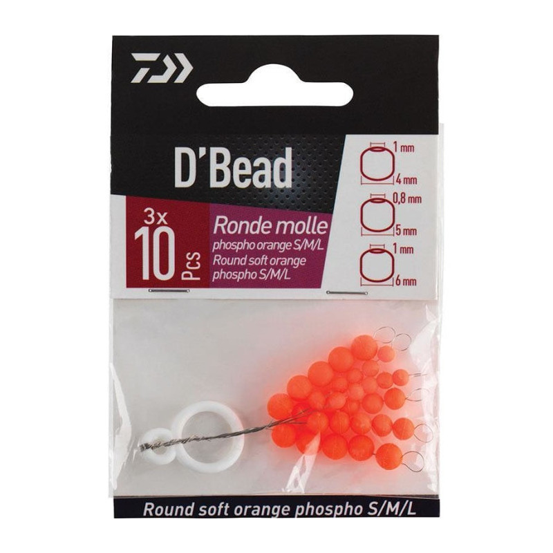 Kit De Perles Molles Daiwa D'Bead Ovales ou rondes