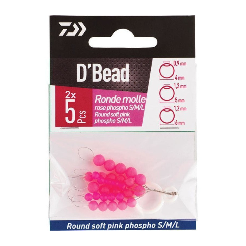 Kit De Perles Molles Daiwa D'Bead Ovales ou rondes
