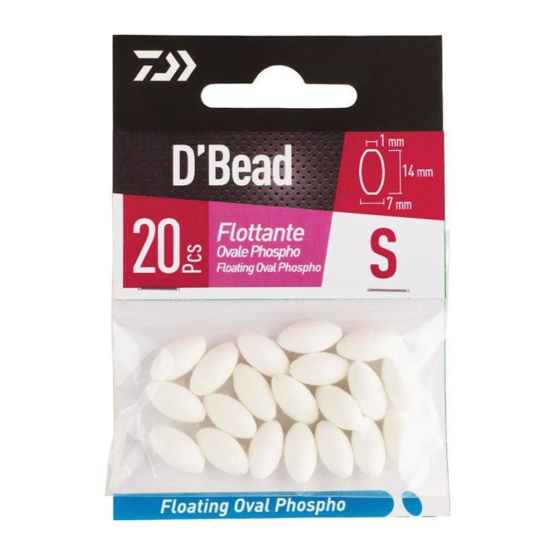 Perles Flottantes Ovales Phospho Daiwa D'Bead