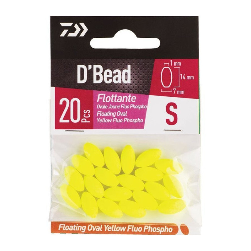 Perles Flottantes Ovales Phospho Daiwa D'Bead