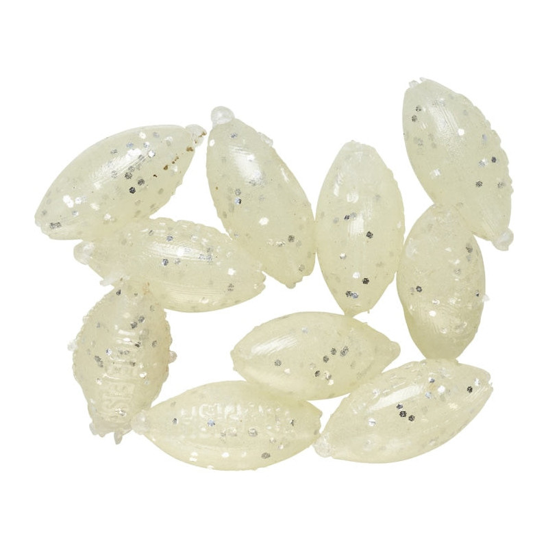 Perles ovale Daiwa siliconées - Par 15