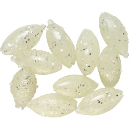 Perles ovale Daiwa siliconées - Par 15