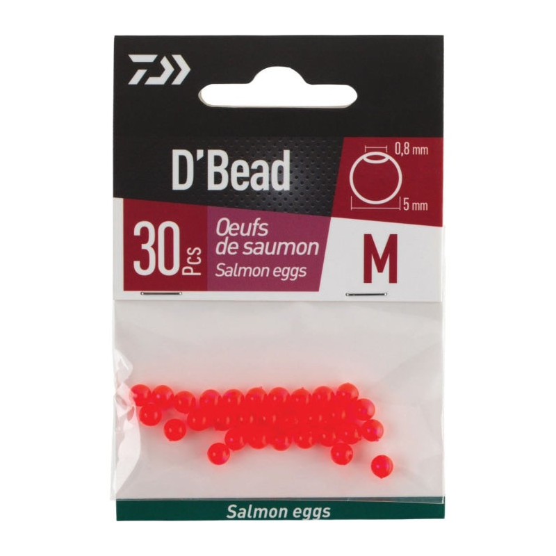 Perles rondes Daiwa D'Bead oeuf de saumon