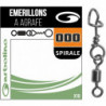 Streamline micro Garbolino émerillons simple agrafe spirale