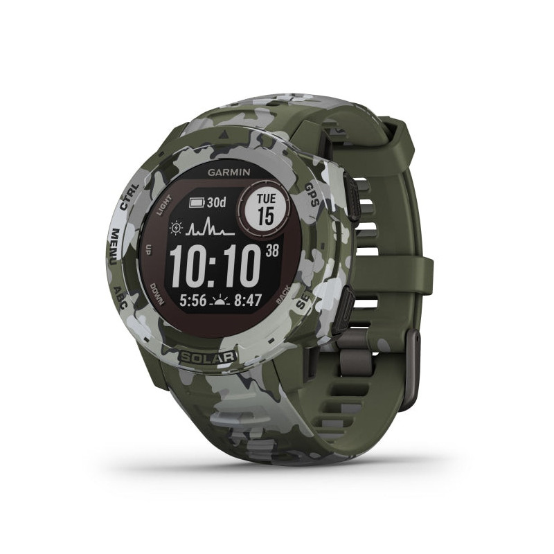 Montre GPS Multi-Fonctions Garmin Instinct Solar Lichen Camo