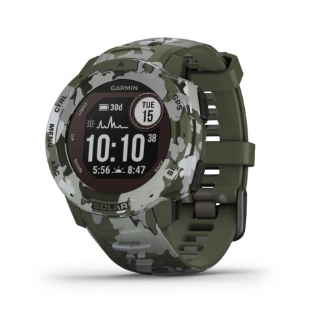 Montre GPS Multi-Fonctions Garmin Instinct Solar Lichen Camo