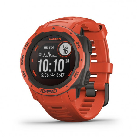 Montre GPS Multi-Fonctions Garmin Instinct Solar Rouge Feu
