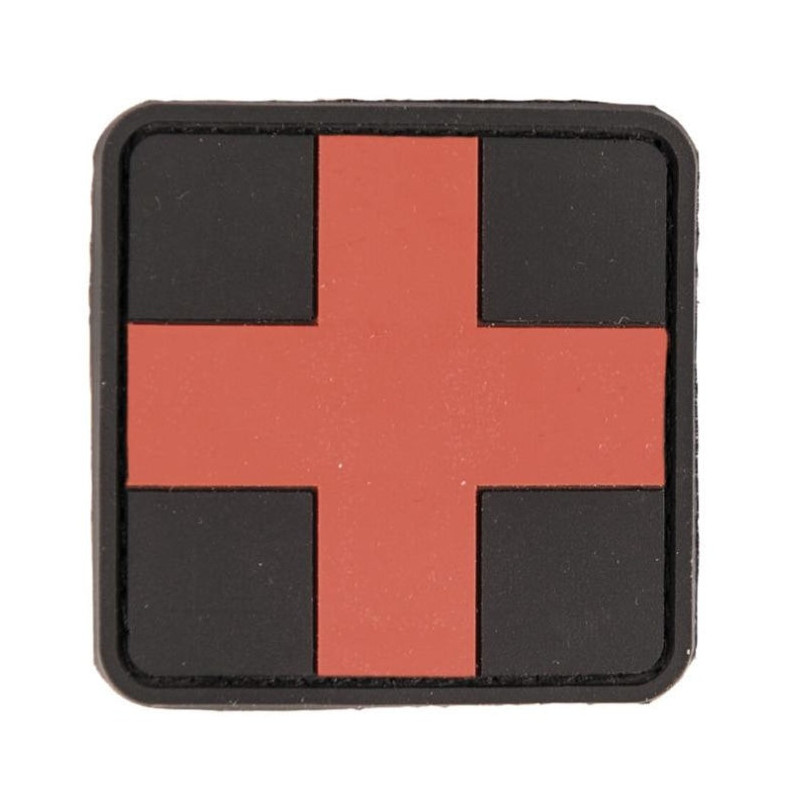 Patch PVC premier secours croix rouge 5.5 x 5.5cm