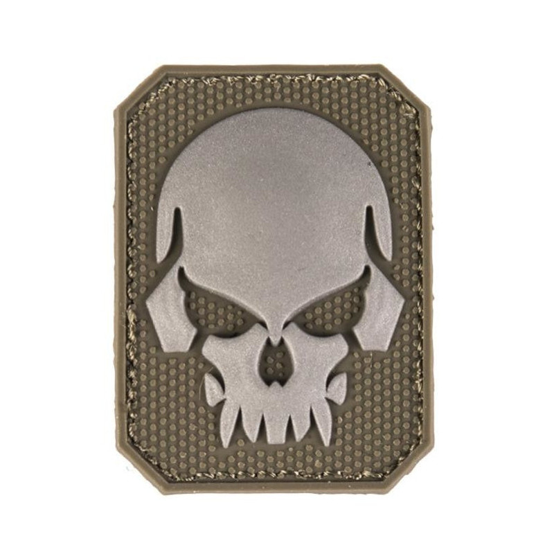 Patch PVC Tête de mort 6 x 4.5cm