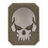 Patch PVC Tête de mort 6 x 4.5cm