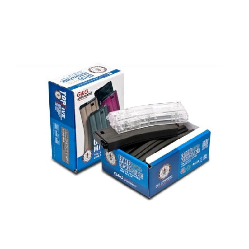 Pack de 5 Chargeurs G&G 450 Cps GR16 - Gris