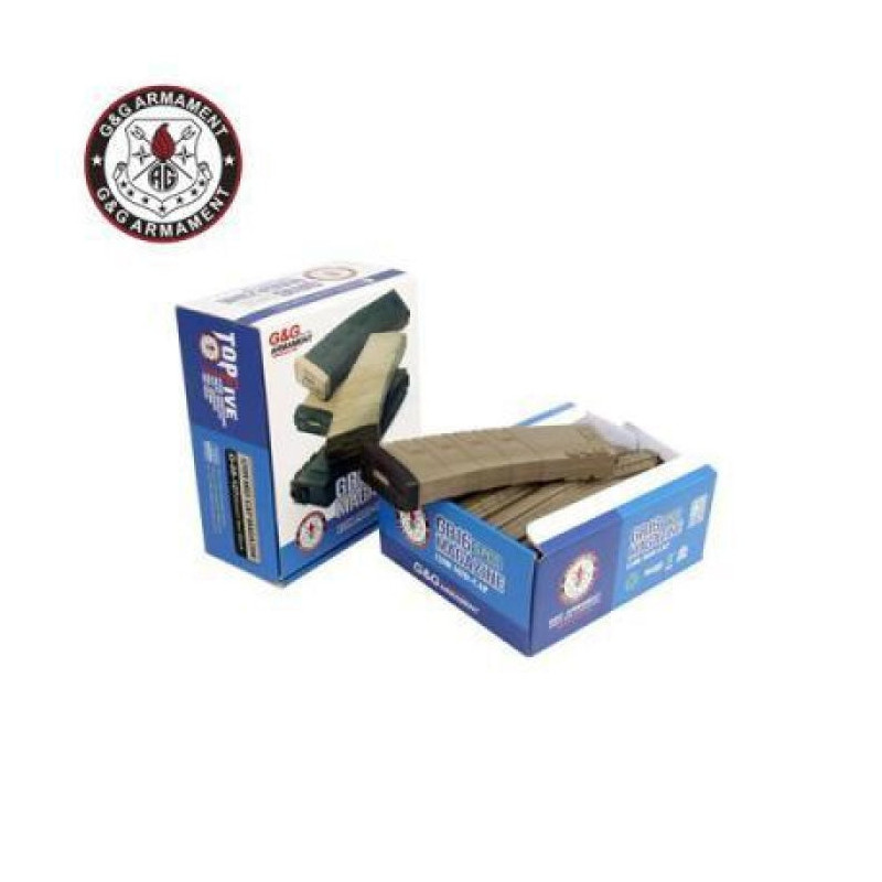 Pack de 5 Chargeurs G&G Armament 120cps GR16 Tan/Noir