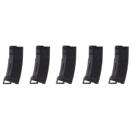 Pack de 5 chargeurs Mid-cap Speed 130 billes pour M4 AEG