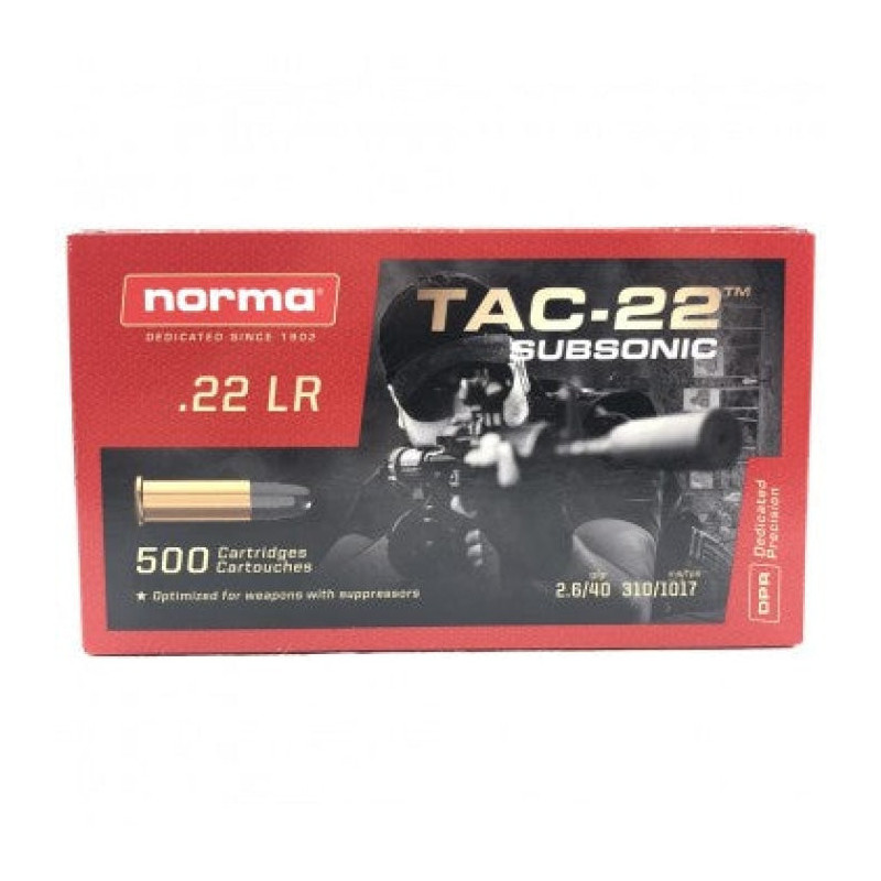 Balles Norma Subsonic - Cal. 22LR