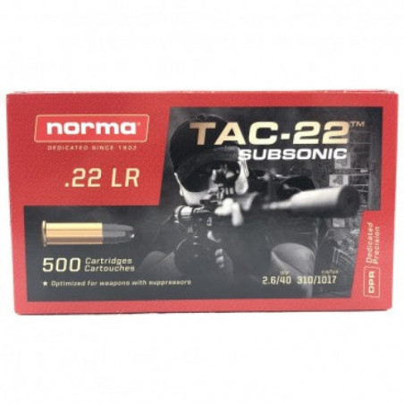 Balles Norma Subsonic - Cal. 22LR