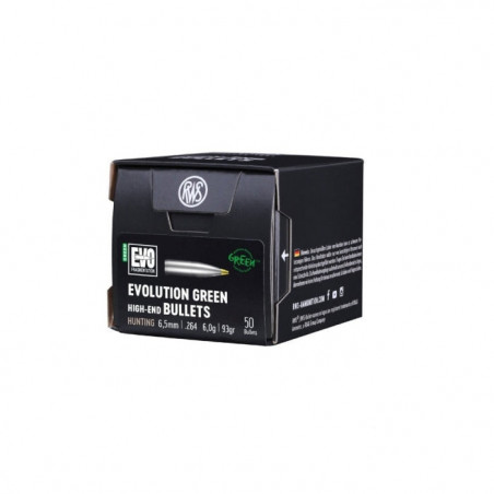 Balles RWS Evo Green - Cal. 6.5 mm