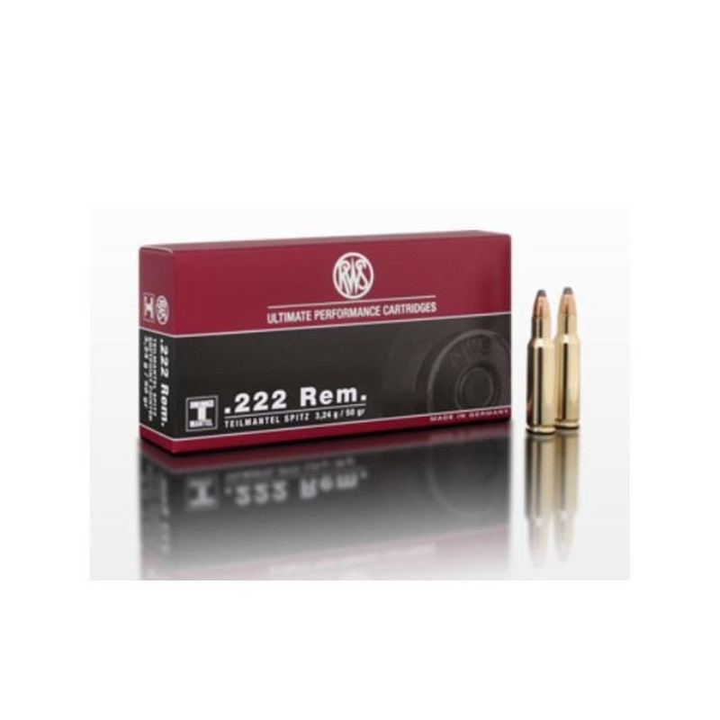 Balles RWS tms - 3.24 g - Cal. 222 Rem