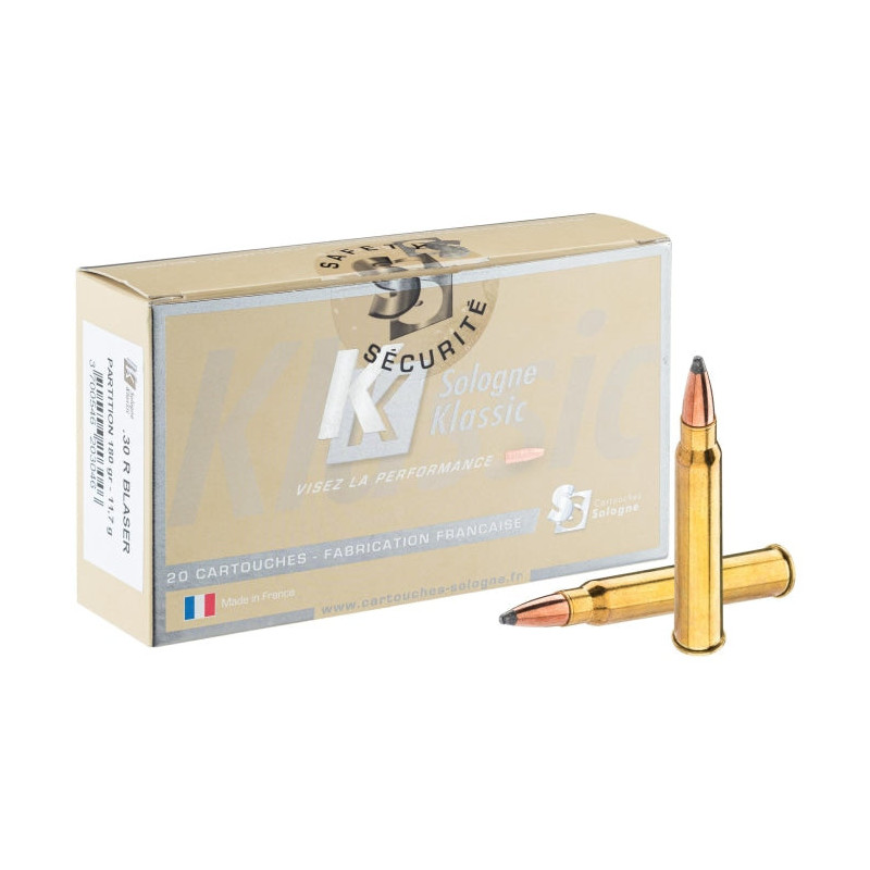 Balles Sologne - Cal. .30 R Blaser Nosler Partition