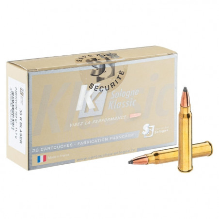 Balles Sologne - Cal. .30 R Blaser Nosler Partition