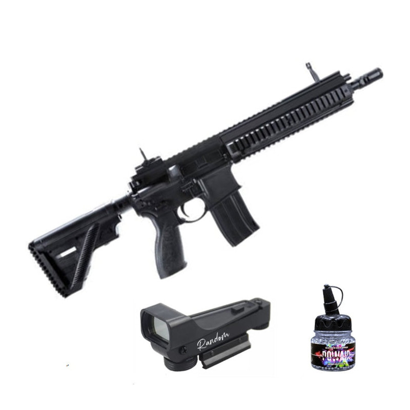 Carabine Heckler & Koch HK416 A5 Co2 Burst Point rouge Bok1 Billes acier Powair - 4.5 mm