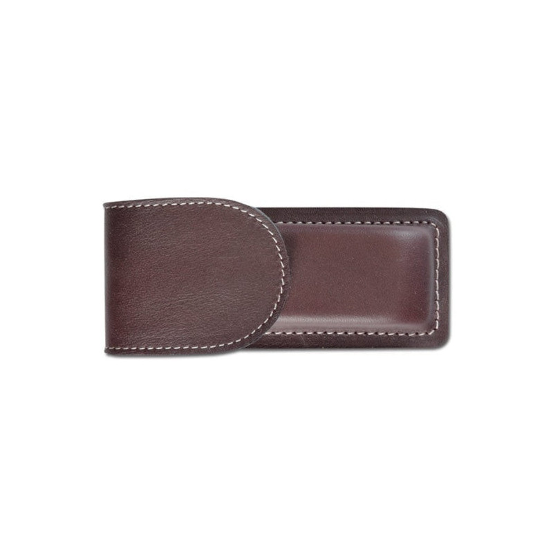 Etui Pielcu Cuir Moulé Doublé Rouge Grenat - 130x58x28mm