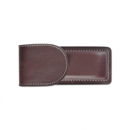 Etui Pielcu Cuir Moulé Doublé Rouge Grenat - 130x58x28mm