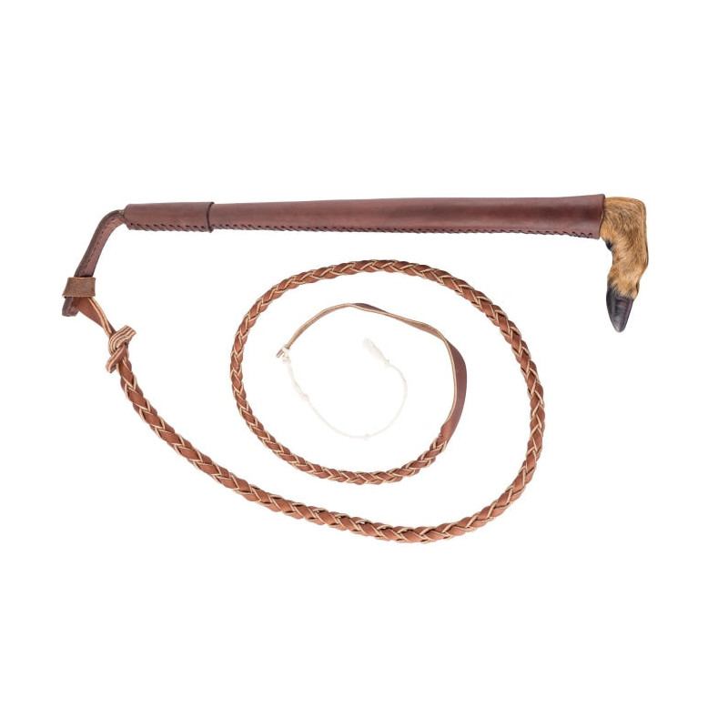 Fouet de Chasse Country Sellerie Luxe Manche Cuir