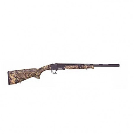 Fusil monocoup Derya Cal.12/76 Canon 50 cm Camo MAX5 Realtree visée fibre optique