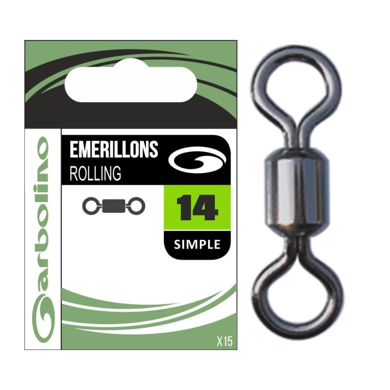 Micro-émerillons Rolling Garbolino Simple - Par 15