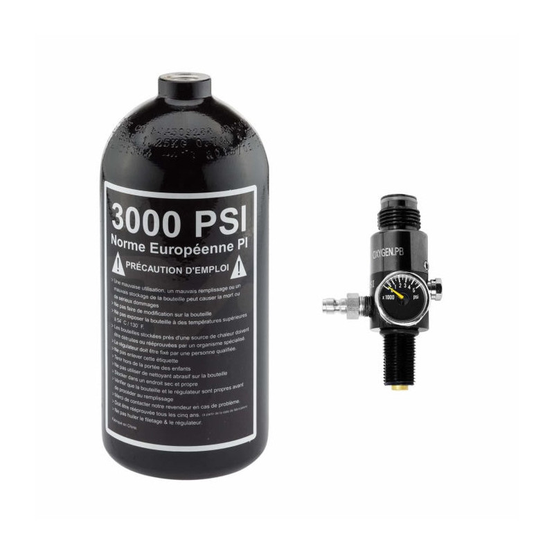 Pack bouteille alu 0,8L preset 3000 PSI