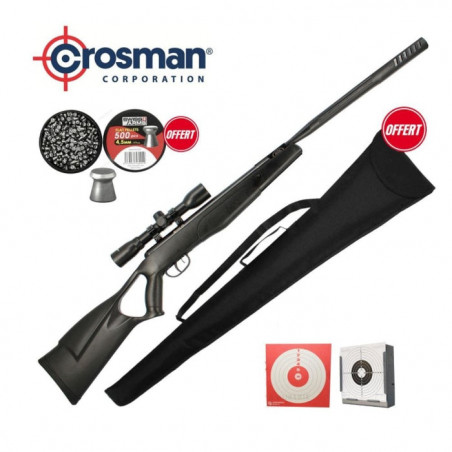 Pack carabine à plomb Crosman Shockwave NP avec lunette 4x32 et accessoires - Cal. 4.5