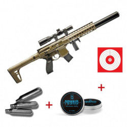 Pack Carabine à plombs Sig Sauer Mcx CO² Lunette 1-4x24 WR - Cal. 4.5