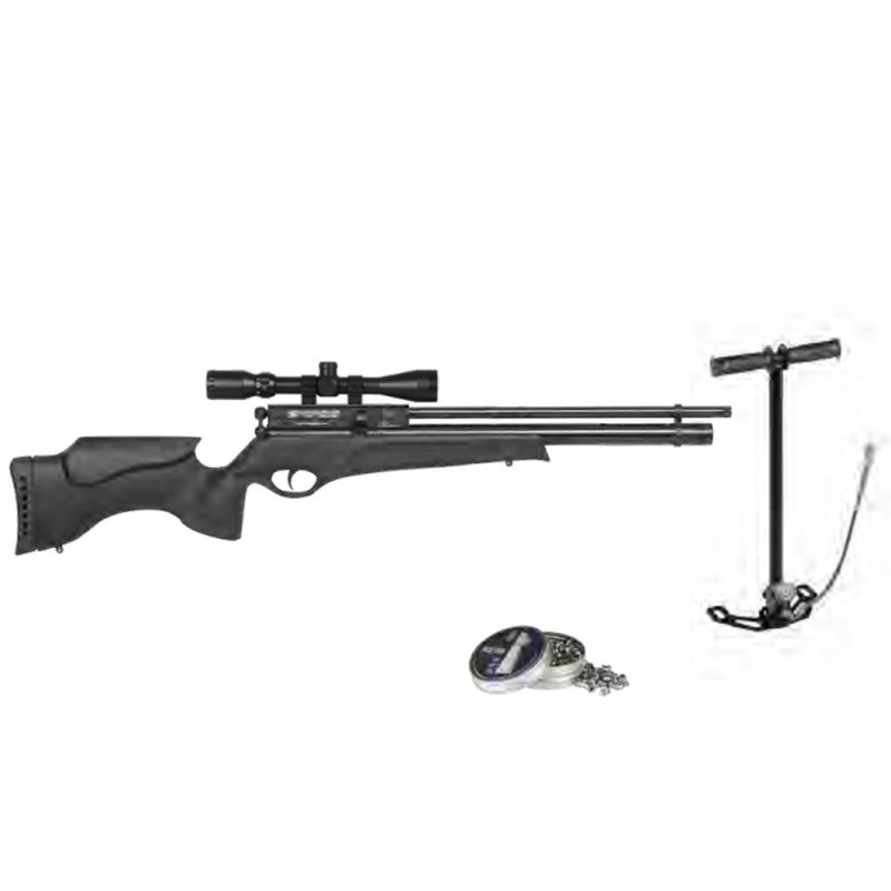 Pack Carabine PCP BSA Scorpion Lunette 3-9x40 Boite de plombs Pompe