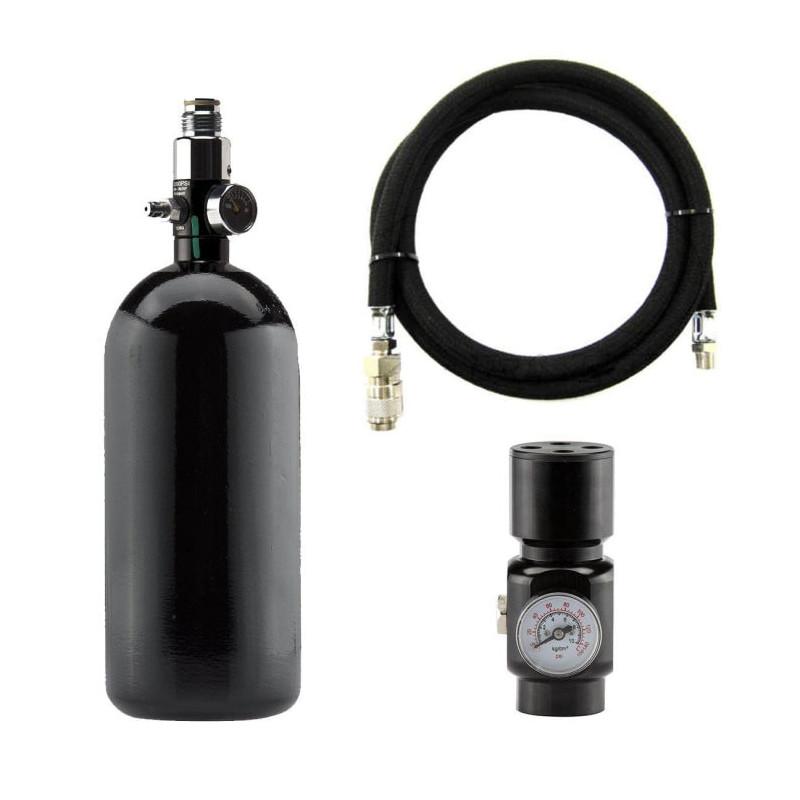 Pack complet bouteille 0,8L preset régulateur HPA ligne renforcée