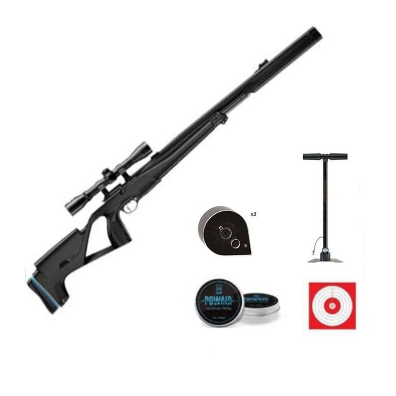 Pack Noël Suprême Carabine à plomb PCP Stoeger XM1 S4 Suppressor - Cal. 4.5