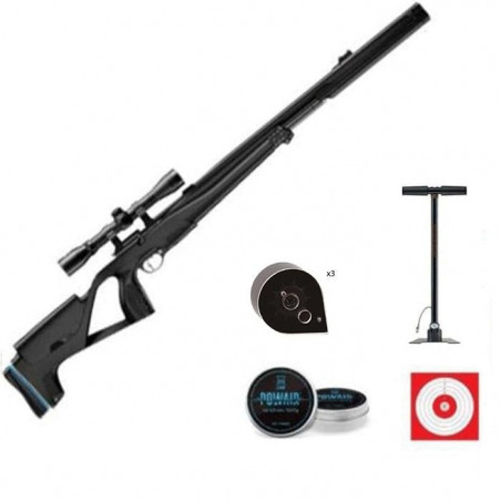 Pack Noël Suprême Carabine à plomb PCP Stoeger XM1 S4 Suppressor - Cal. 4.5