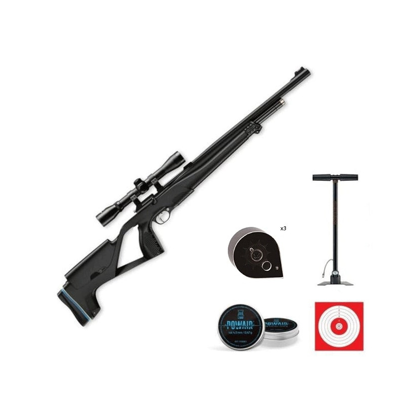 Pack Noël Suprême carabine PCP Stoeger XM1 et lunette 4x32- Cal. 4.5