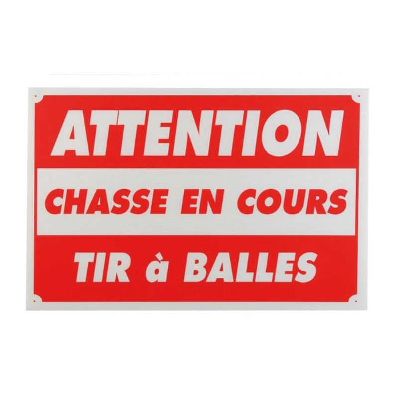 Panneau de signalisation Januel Chasse en cour tir à balle Akylux - 60 x 80 cm