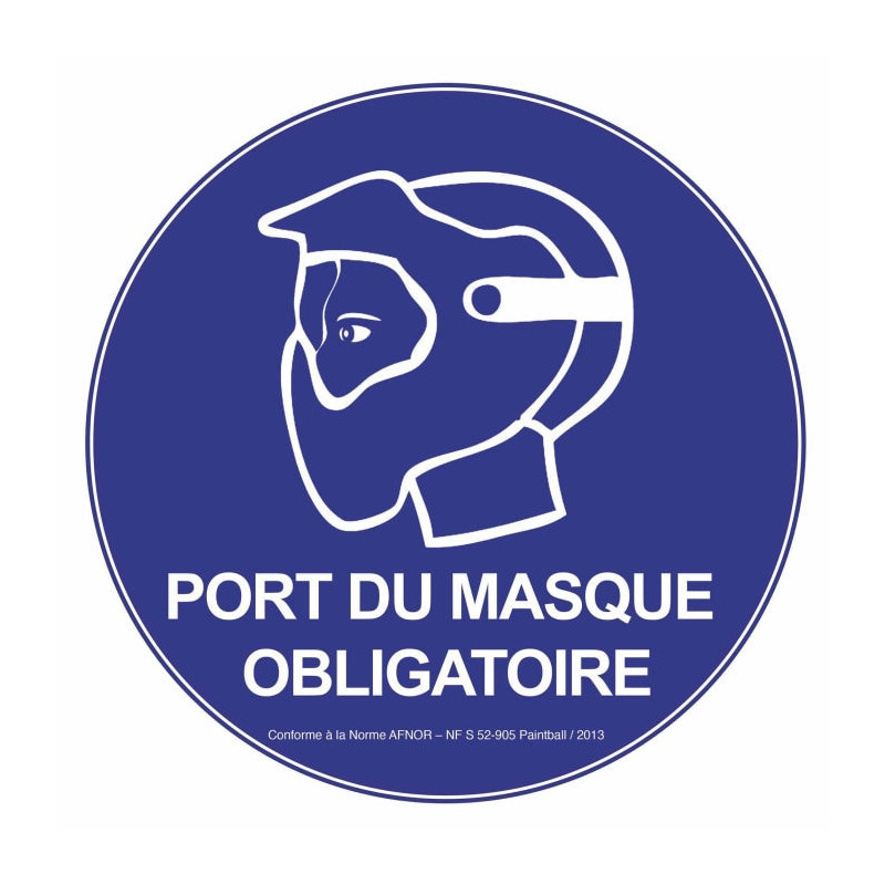 Panneau NF port du masque