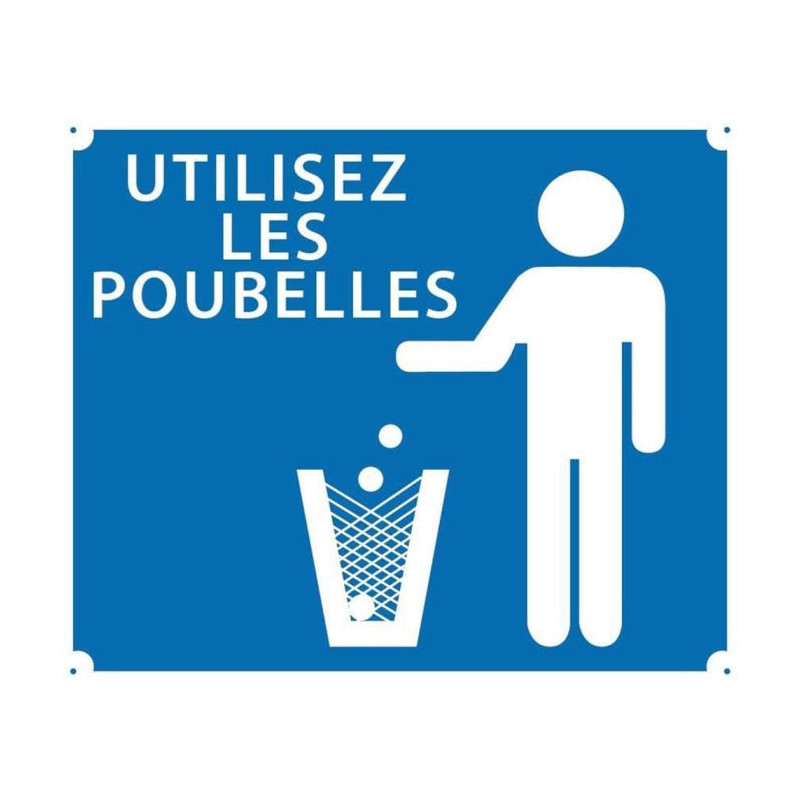 Panneaux Akilux Europarm " Utilisez les poubelles " 30 x 25 cm