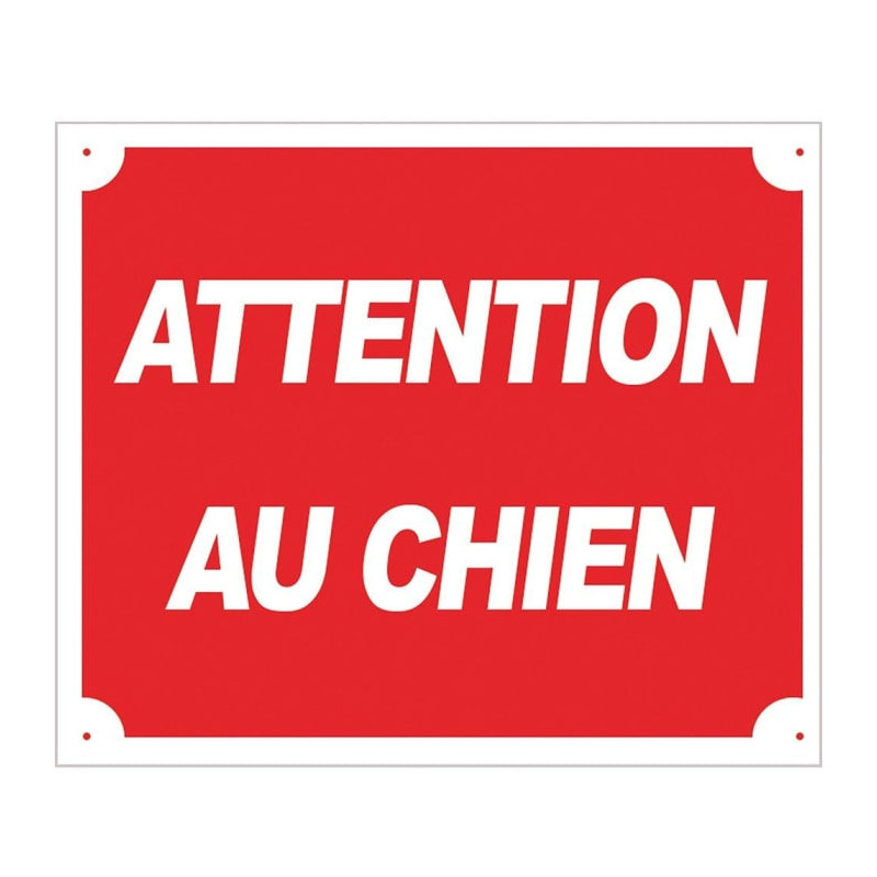Panneaux Aluminium Europarm " Attention au chien " 30 x 25 cm
