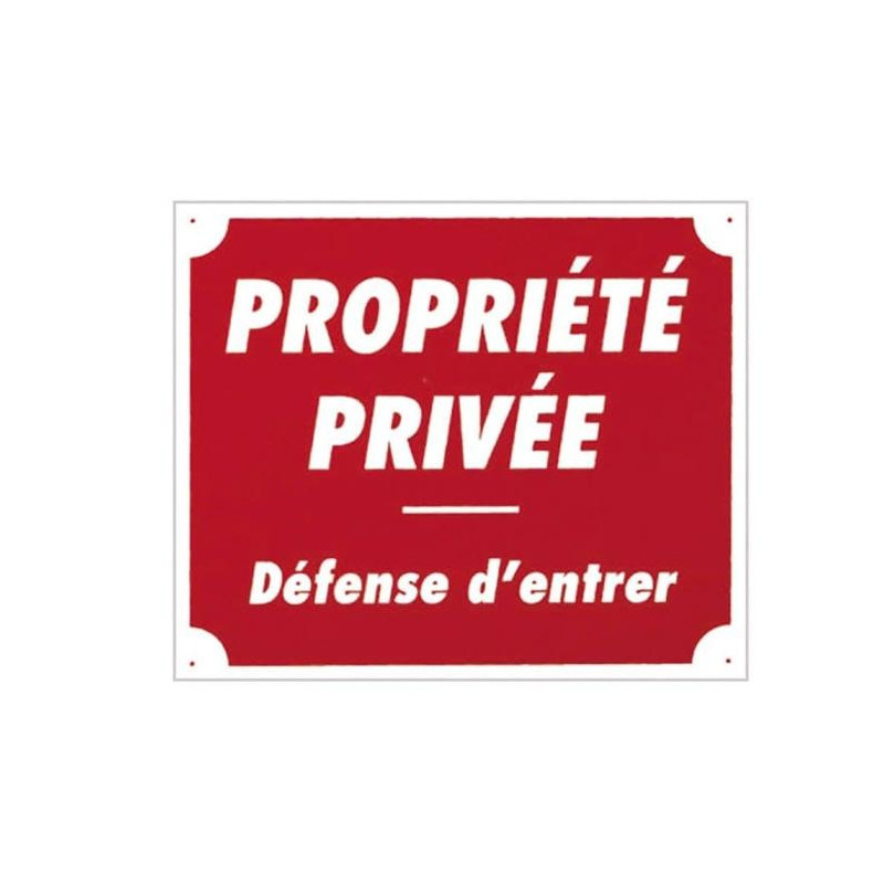 Panneaux Aluminium Europarm " Propriété privée " 30 x 25 cm