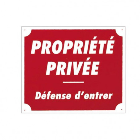 Panneaux Aluminium Europarm " Propriété privée " 30 x 25 cm