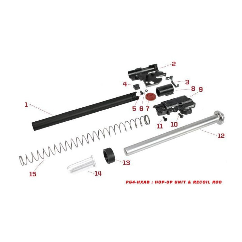 Pièces origine Bloc Hop-up et recoil rod série HX